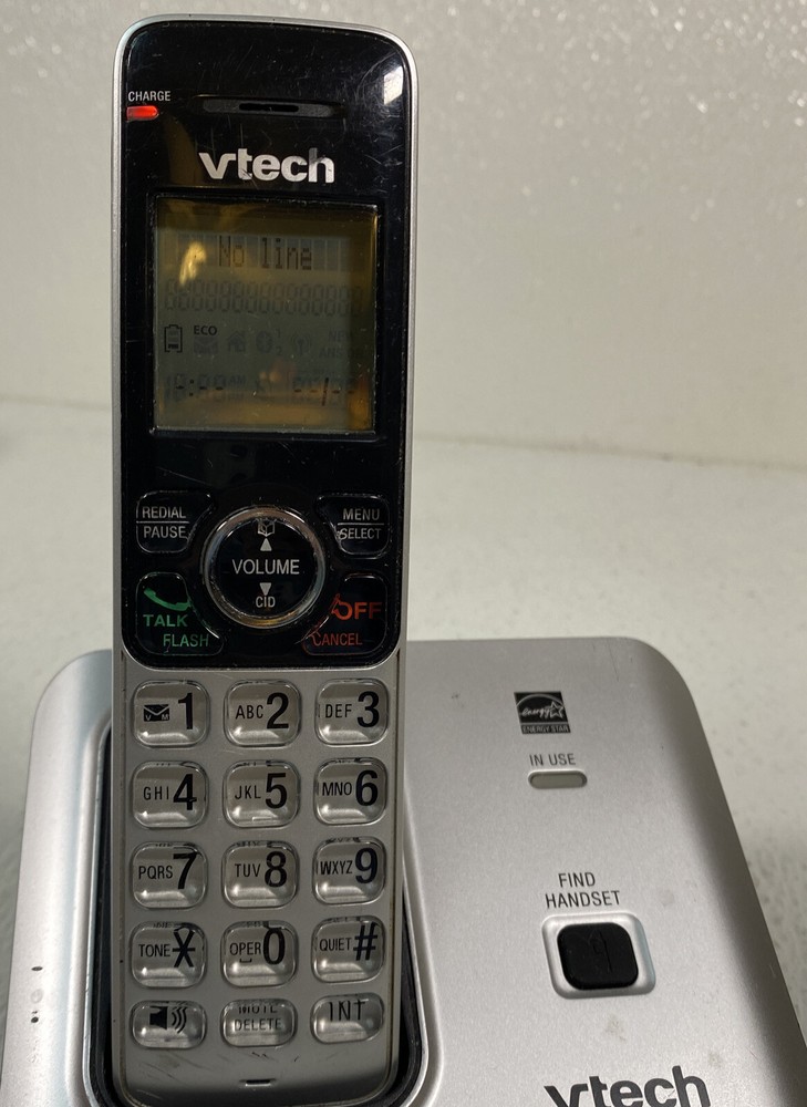 Vtech Model CS6619-2 Cordless Phone Handset with Main Base Cords Tested