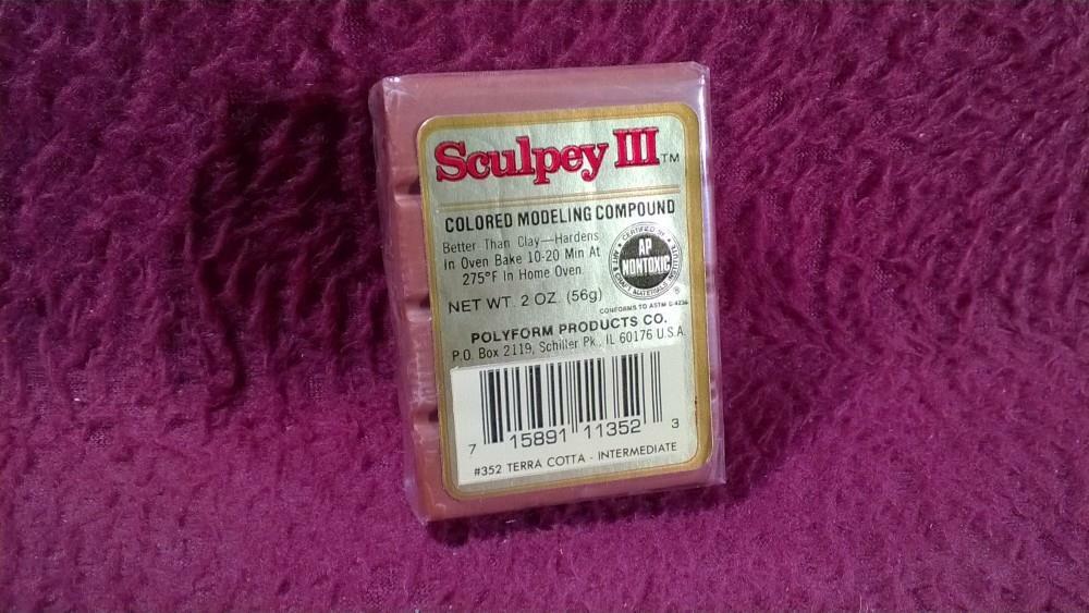 #2 SCULPEY III COLORED MODELING COMPOUND #352 TERRA COTTA INTERMEDIATE 2 OZ.