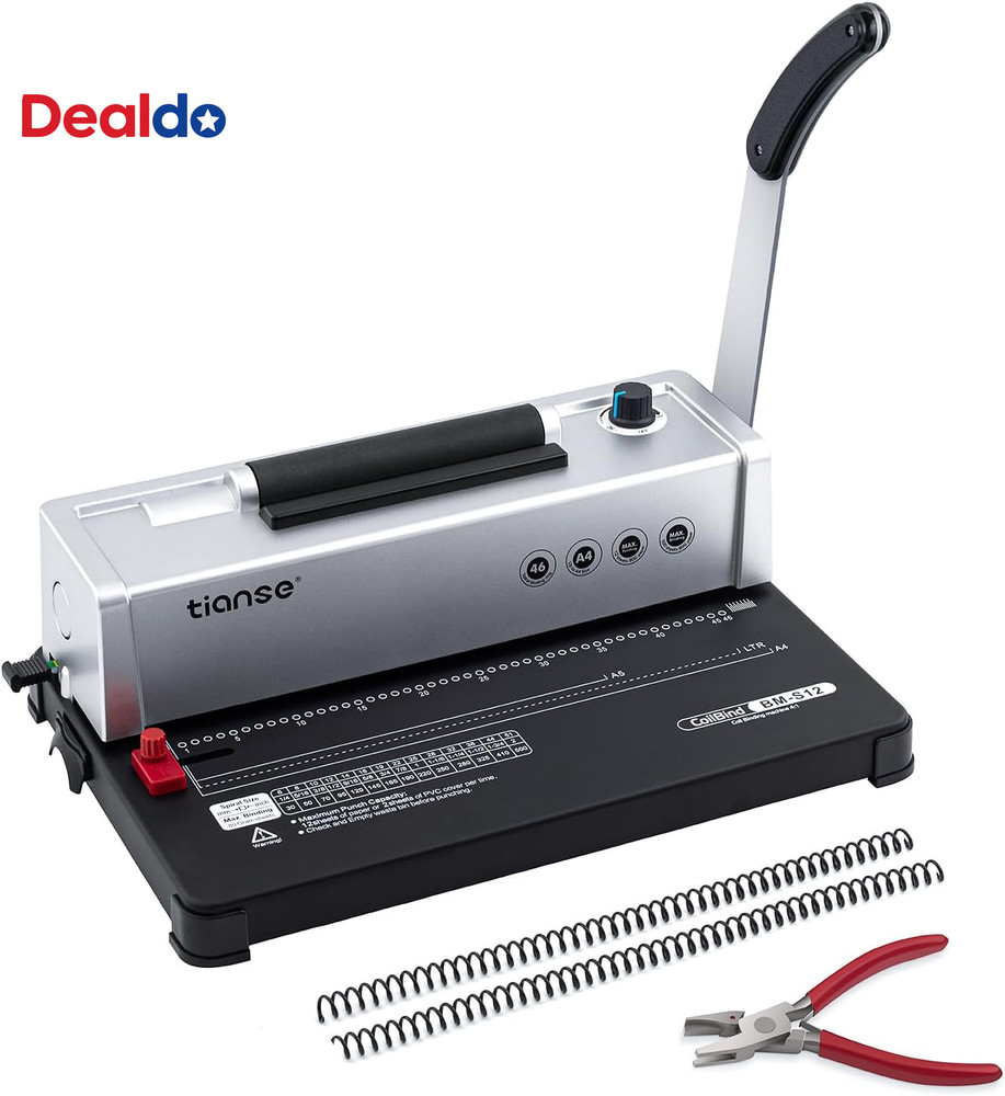 Binding Machine, Spiral Coil Binder Machine, Manual Book Maker Punch Binder with