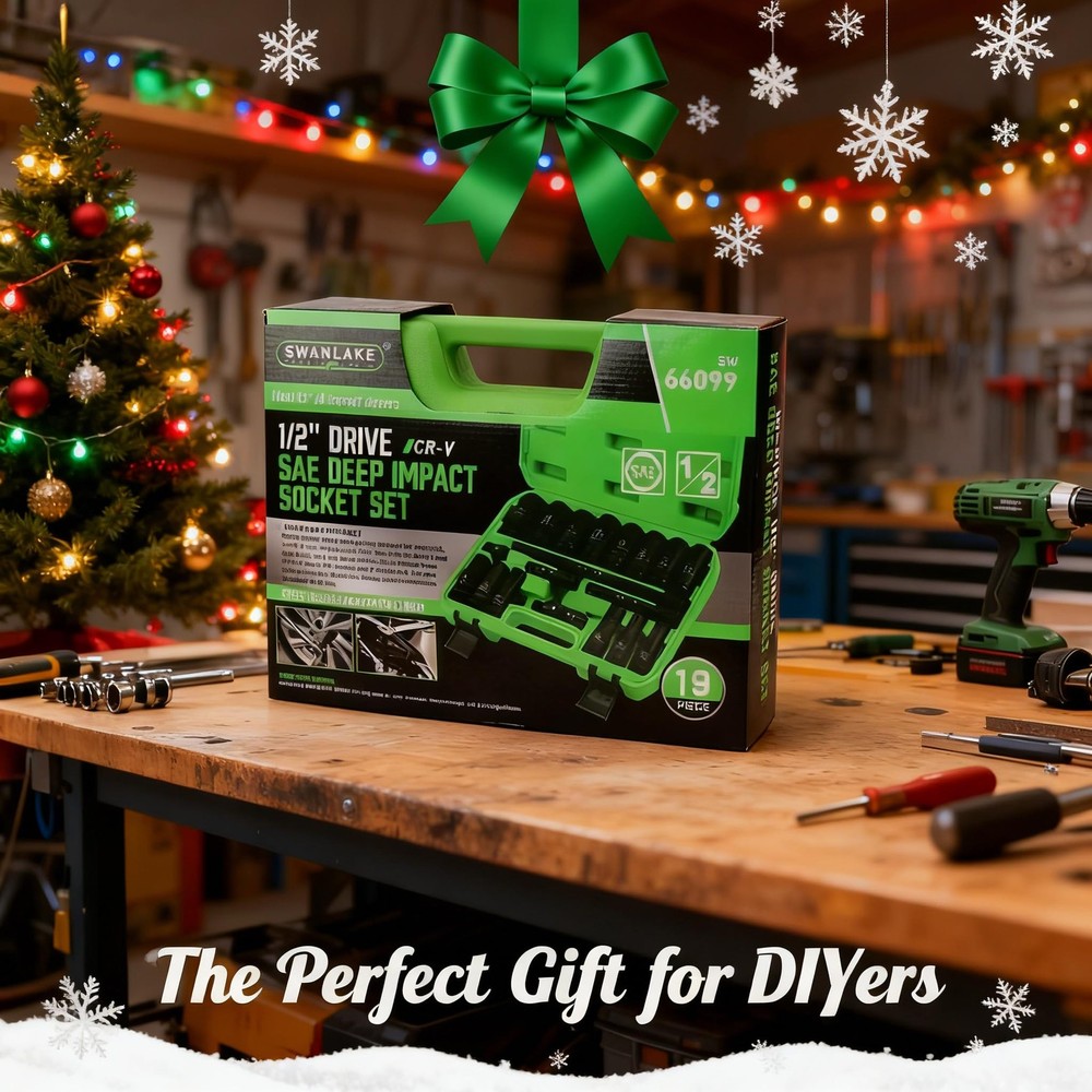 1/2" Impact Socket Set 19-Piece, 6 Point, SAE, CR-V | Easy Storage &