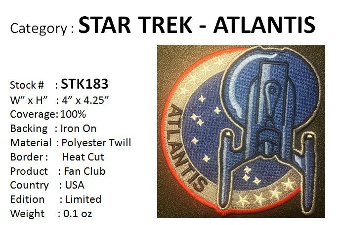 STAR TREK ATLANTIS PATCH - STK183