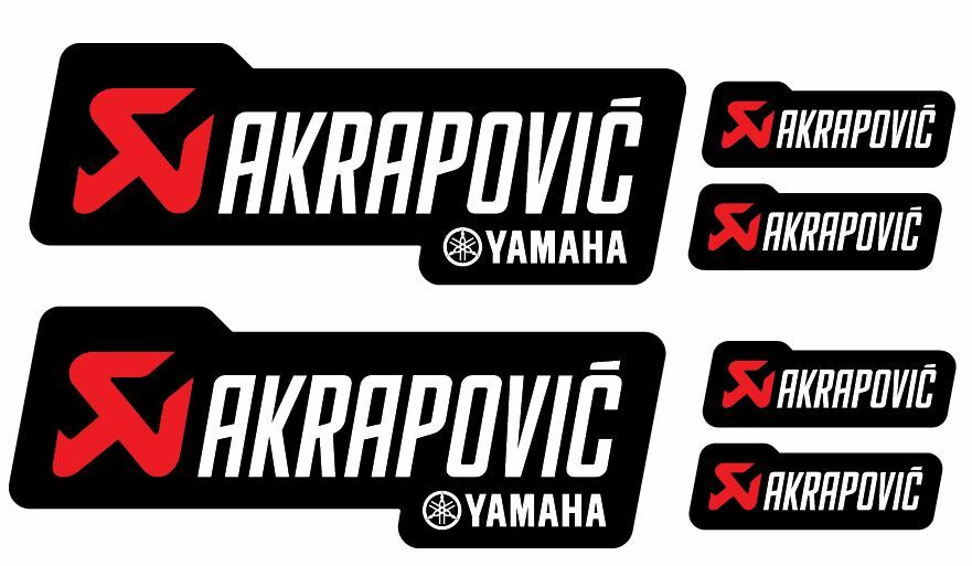 6 Stickers AKRAPOVIC Diapason Racing Heat Resistant White