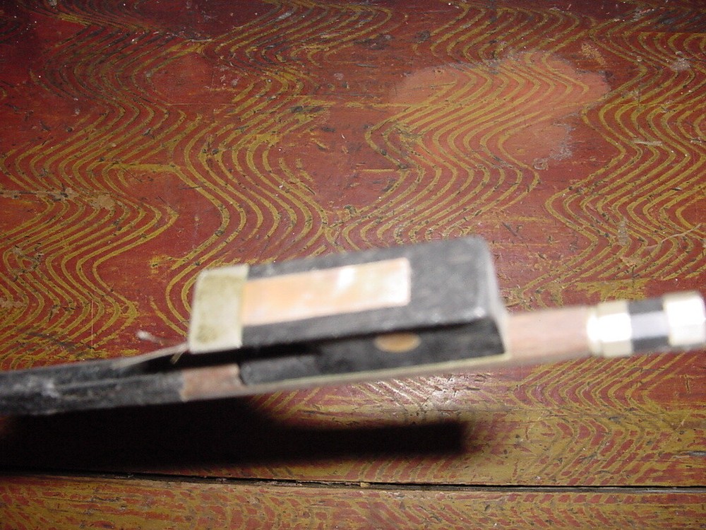 VINTAGE VIOLIN BOW 29" long 45G , c1900 ebony frog