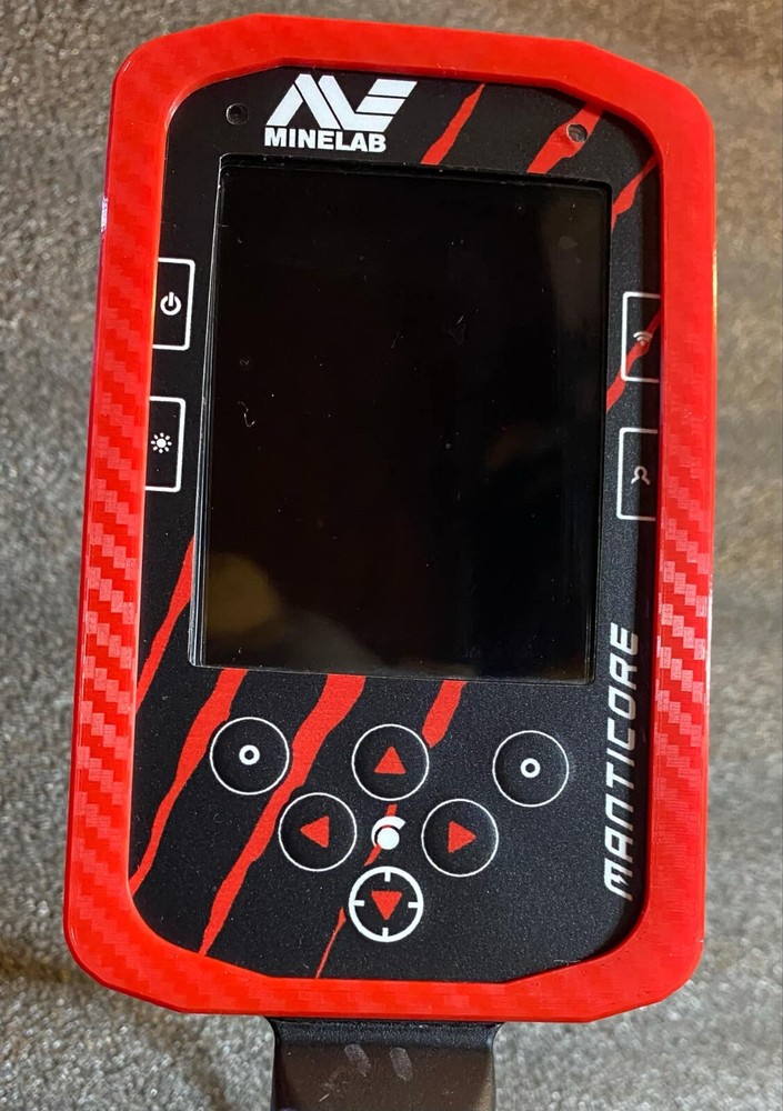 Minelab Manticore Metal Detector Compatible Control Box Bumper - CF RED