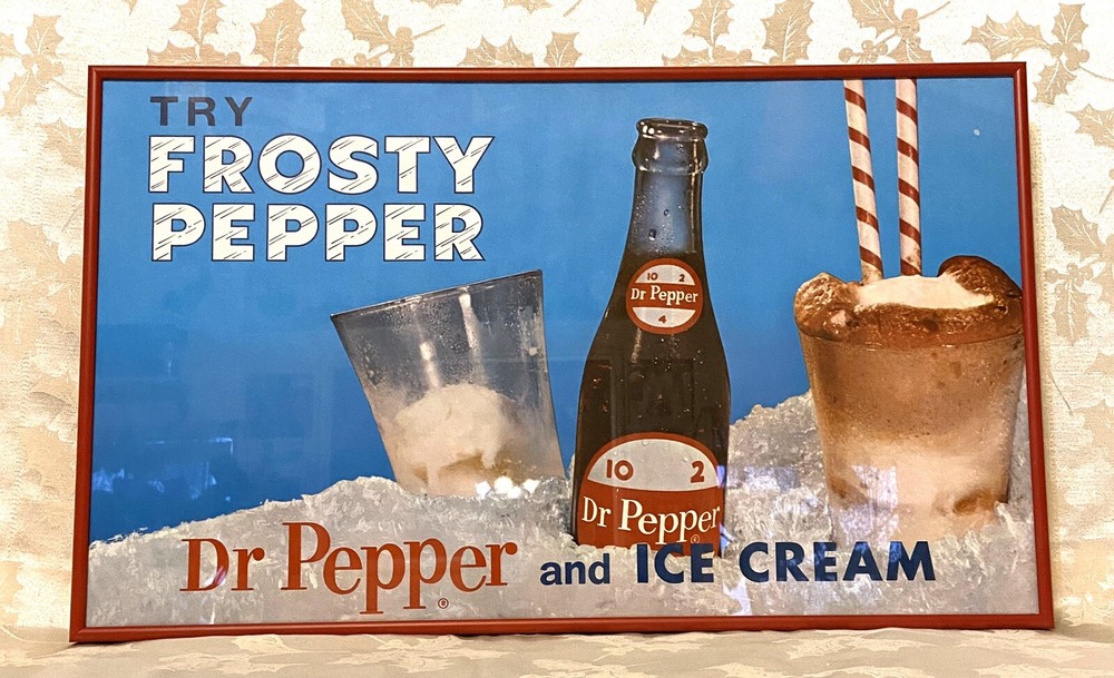 VINTAGE DR PEPPER ADVERTISING POSTER