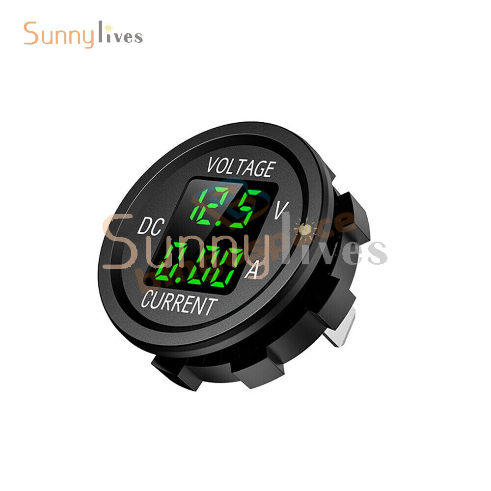 Digital Voltmeter Ammeter Volt Current Panel Meter for 12-24V Car Truck