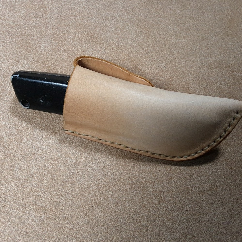 Leather Stanley Knife Sheath Handmade Saddle stitched Heavy Thread