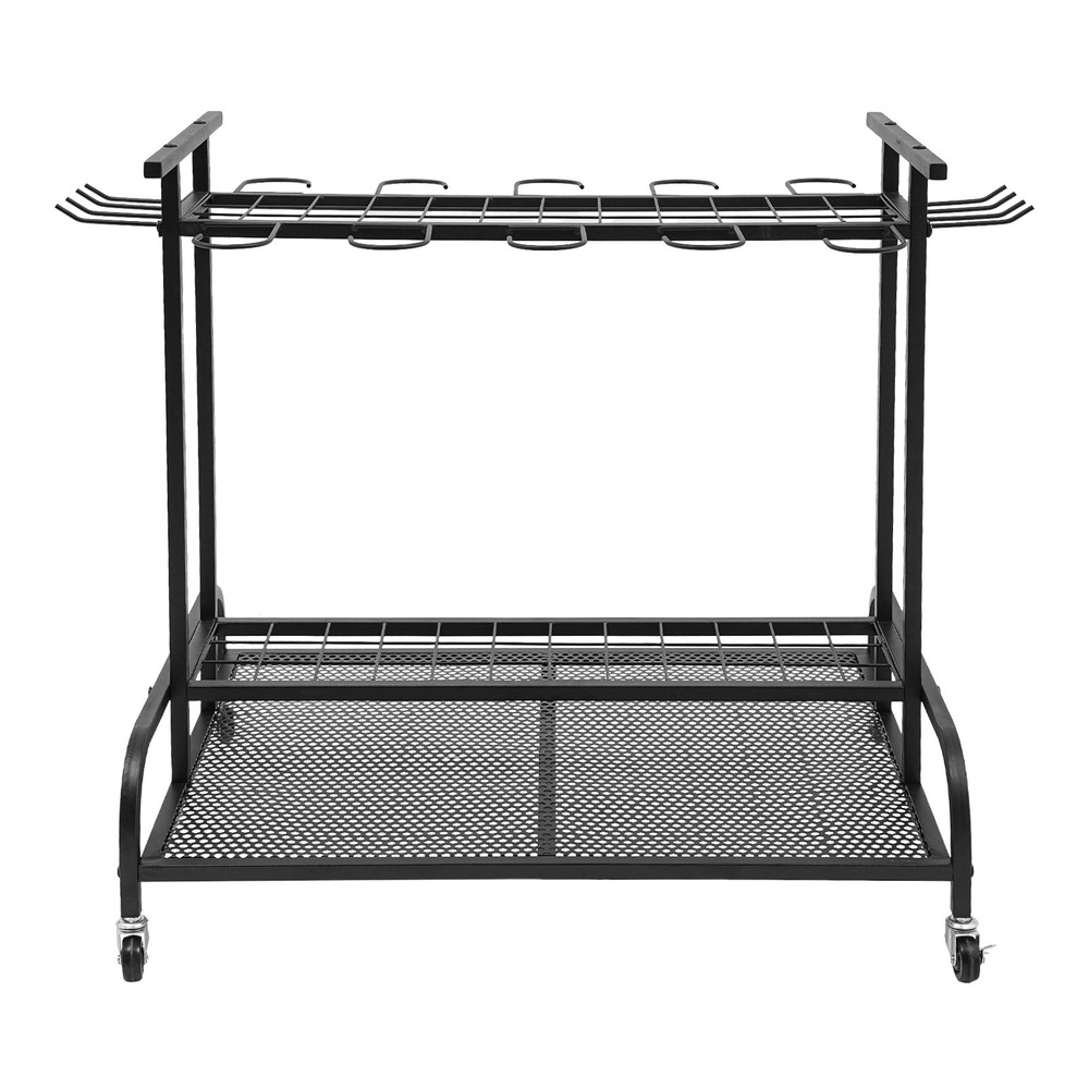 Garden Tool Organizer with Wheels Large Capacity Garage Tool Organizer with Hook