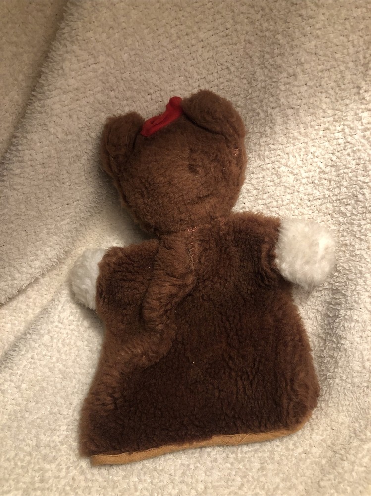 VTG puppet bear 60s 70s Brown