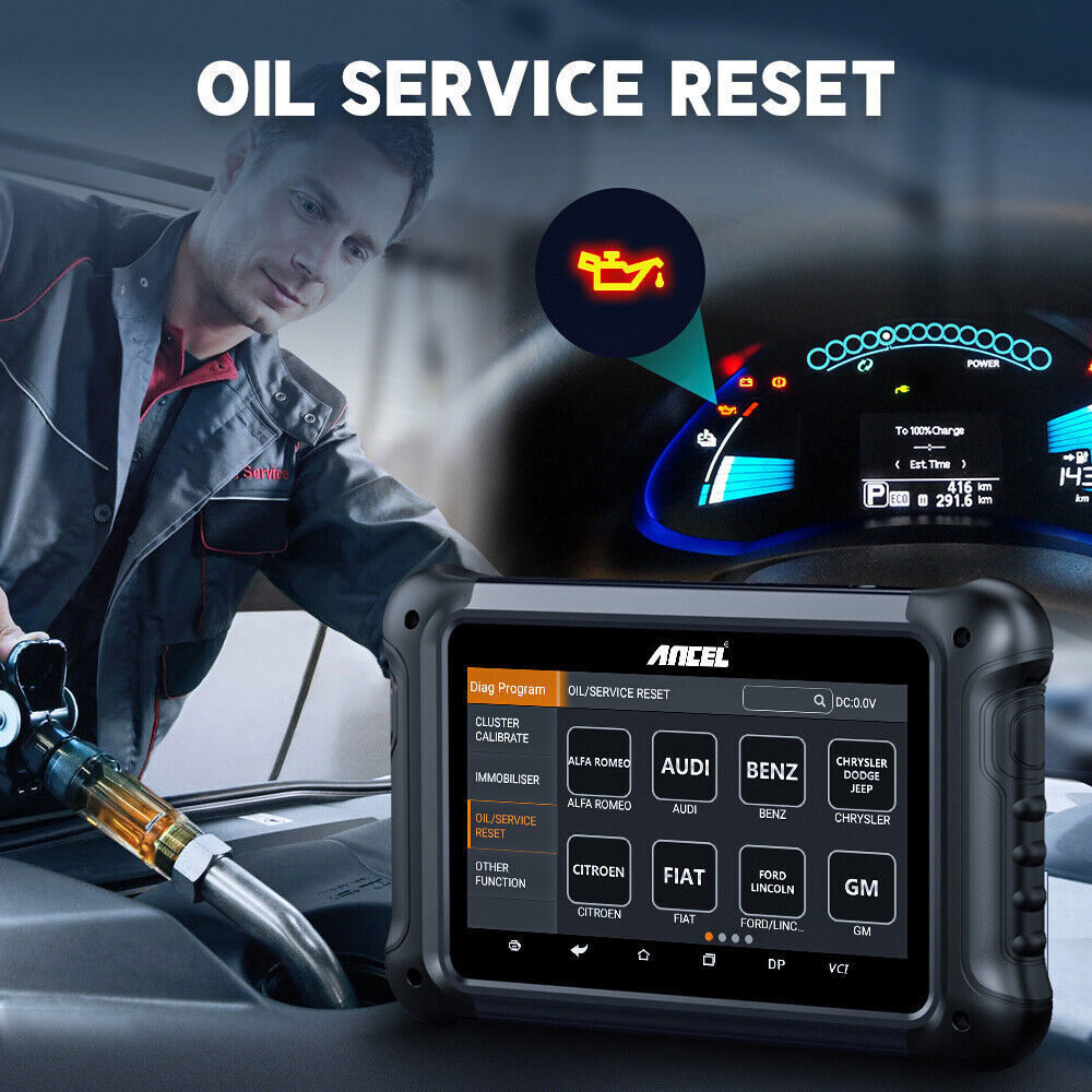 ANCEL Car Odometer Correction Tool Key IMMO program OBD2 Diagnostic Scanner