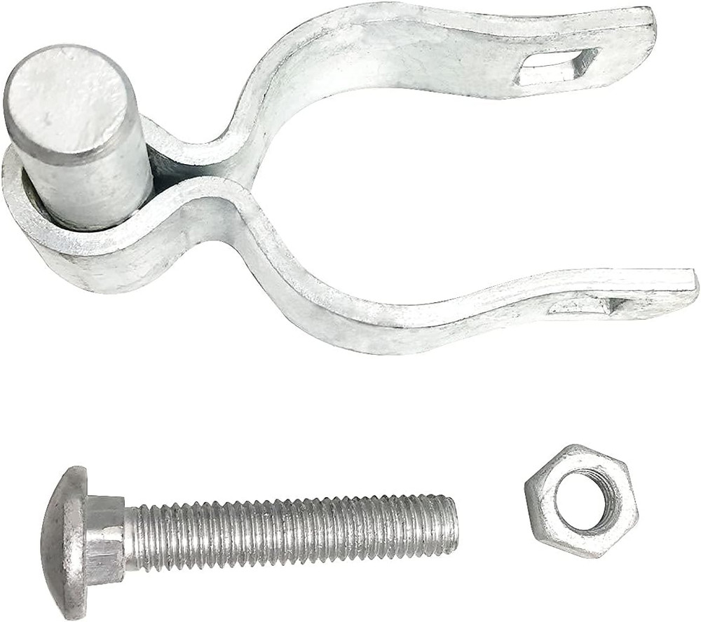 2 Pack Chain Link Fence Gate Post Hinge - Use for outside Diameter Post/Pipe - G