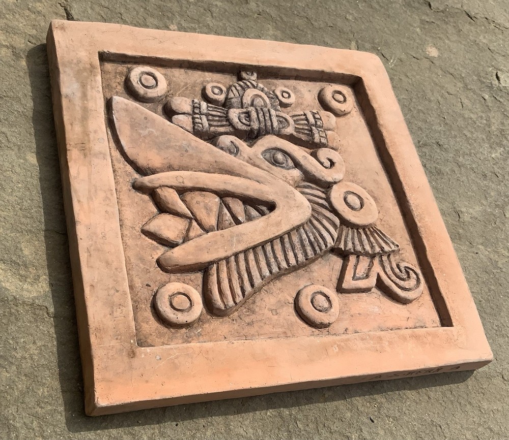 Aztec Tile Ehecatl Diety Of The Wind