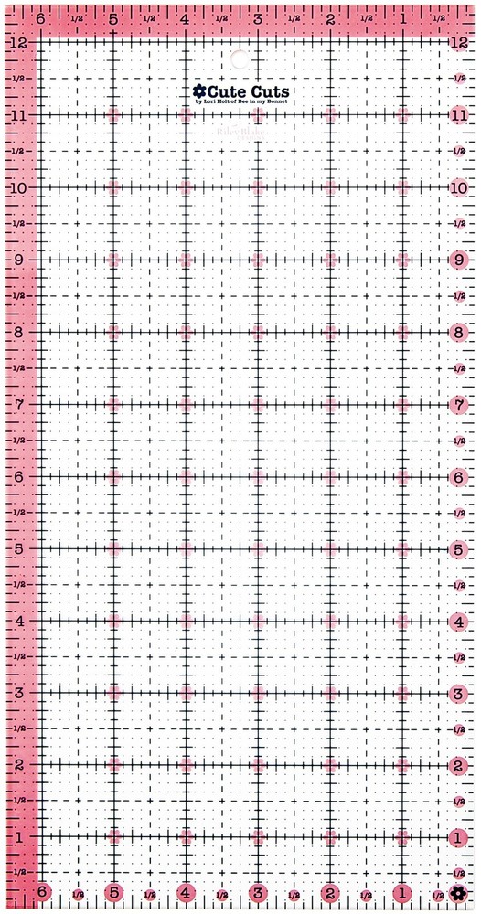 Riley Blake Cute Cuts Ruler 6.5"X12.5"