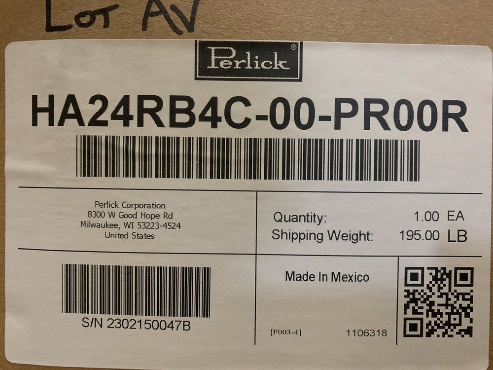 Perlick HA24RB-4-2R 24" Right Hinge Under Counter Refrigerator - Panel Ready