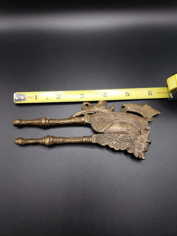 vintage antique Indian Brass Betel Nutcracker Nut Cracker animals