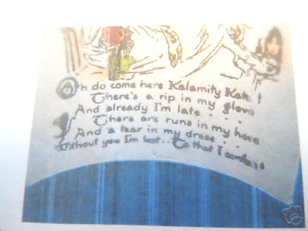 Sewing Kit kalamity Kate w/poem c1920
