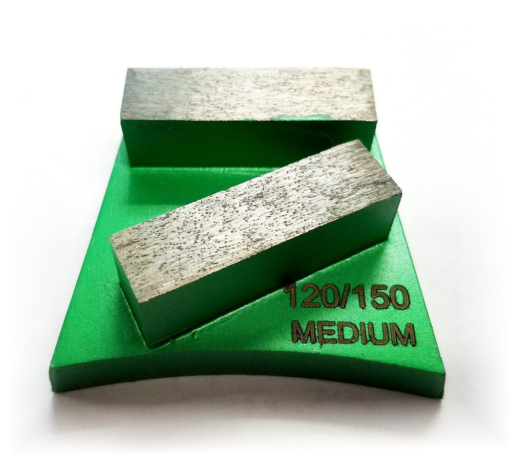 3PK Trapezoid Quick change Grinding Disc Plate - 120/150 Grit - Medium Bond