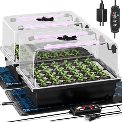 2 Pack Seed Starting Kit - 30 Cell Seed Starter Tray Germination Kit 2 Pack