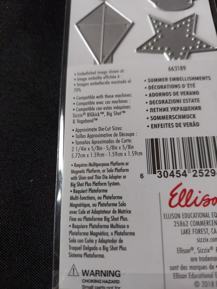 Sizzix Thinlits Summer Embellishments Die Set By Lori Whitlock