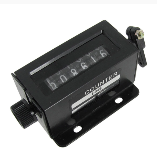 1PC Metal + Plastic D94-S 6 Digit Resettable Mechanical Pulling Count Counter