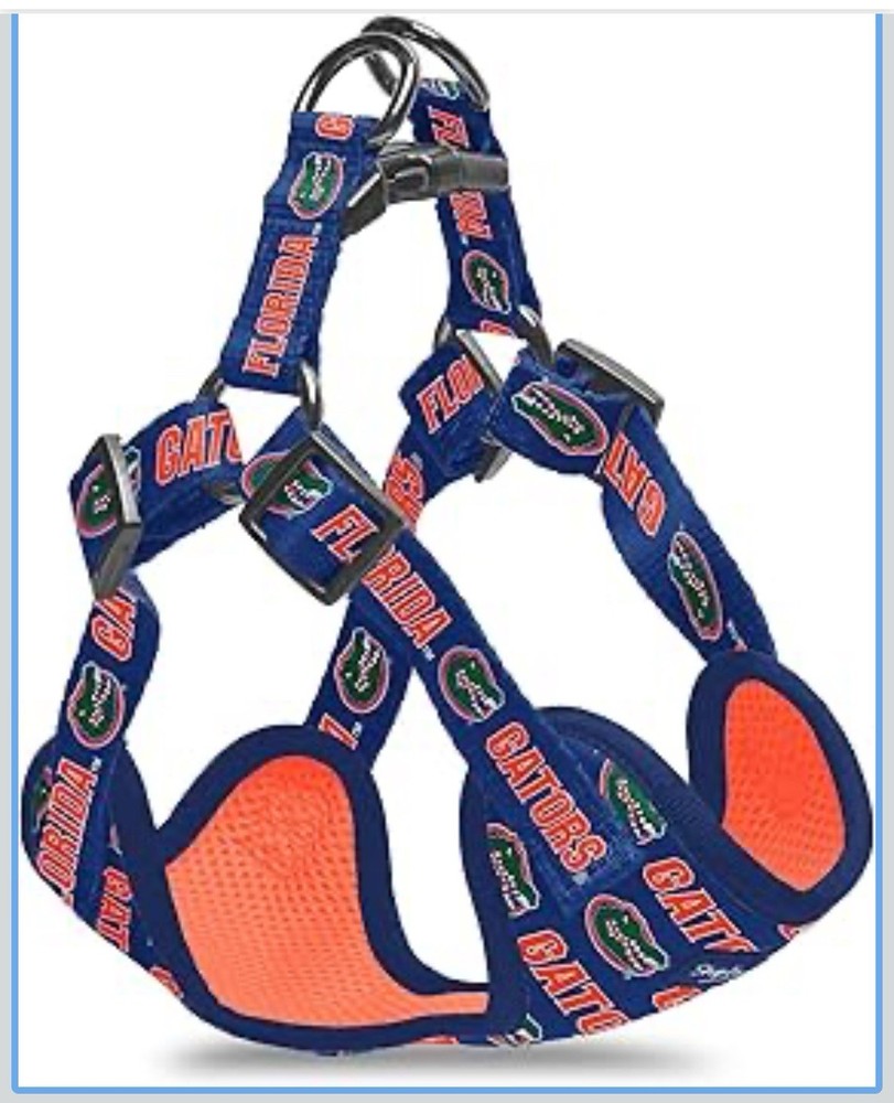 NCAA  Adjustable Officially Licensed Dog Step-in Harness Medium Florida Gators