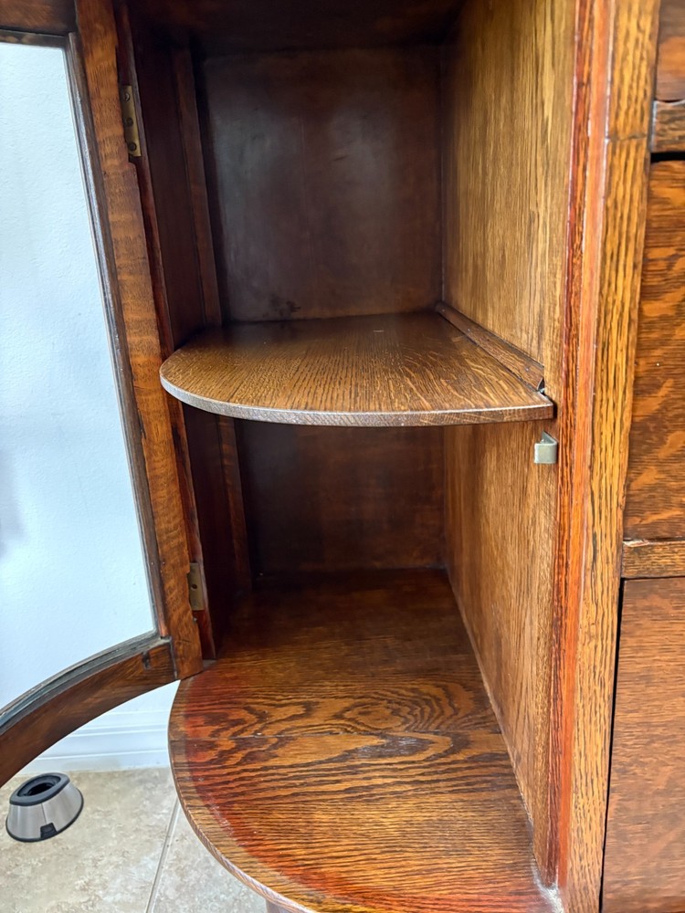 antique sideboard buffet with mirror tiger oak