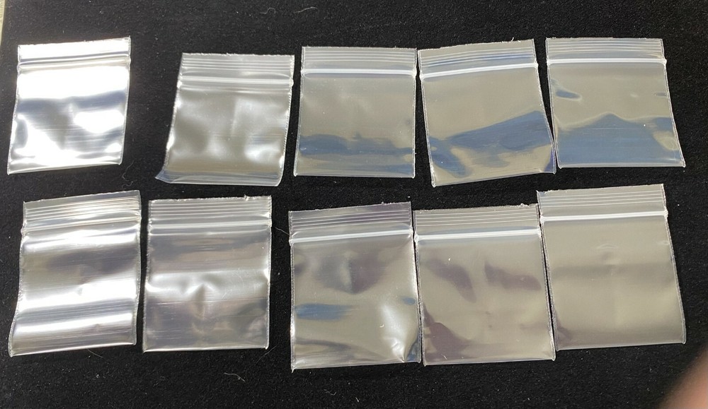 Clear Plastic Zip Baggies 1.5" x1.5"