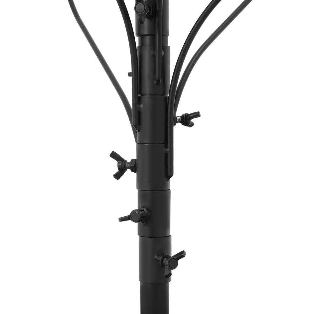 35-hanger Hat Display Stand, Black Floor-Standing Hat Display Rack with Wheels