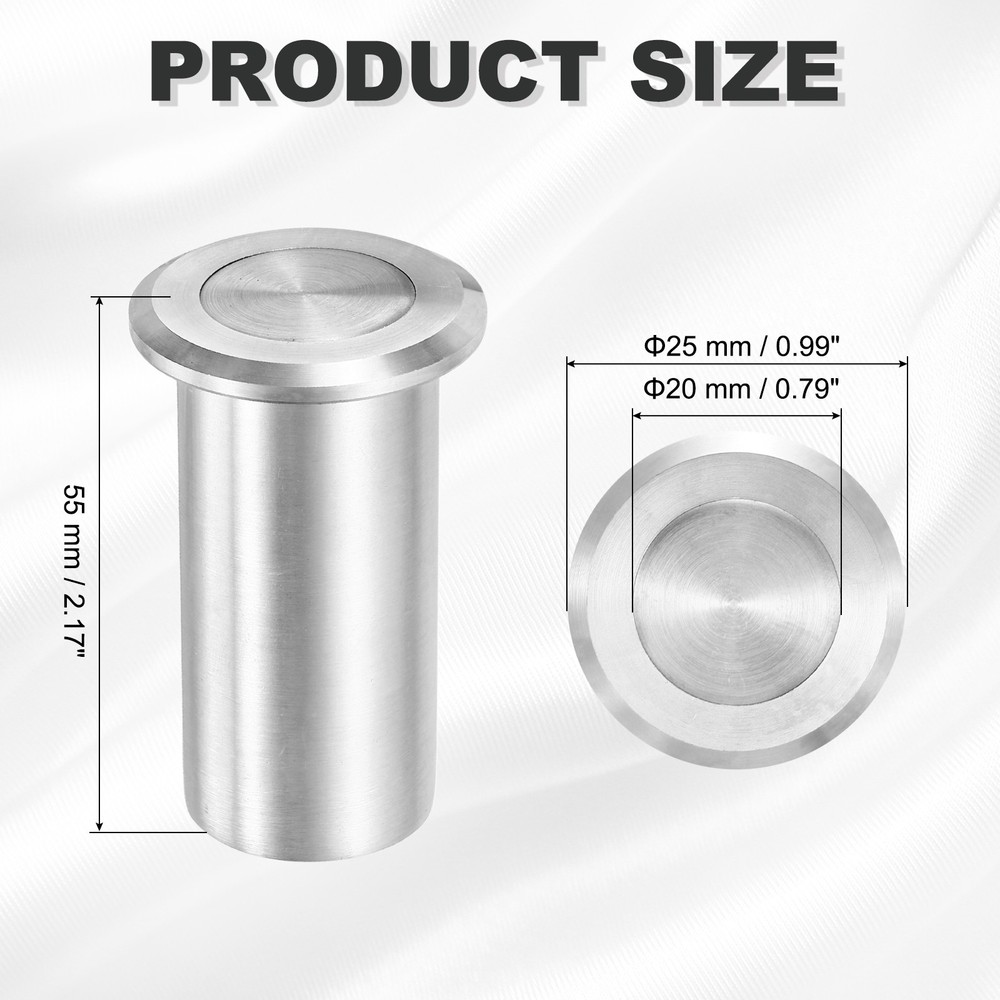 0.79" Door Latch Dust Protector, Dust-Proof Sliding Lock Insert, Silver