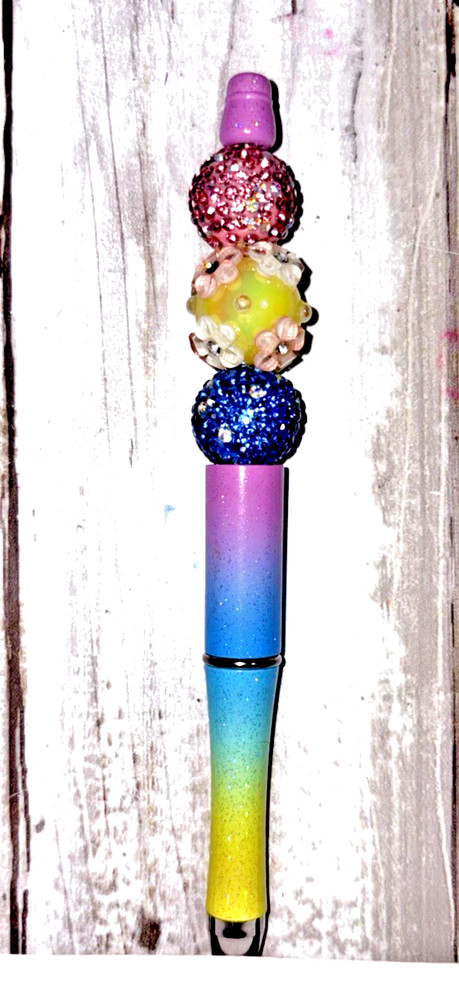 6 Handcrafted FANCY Beaded Pens-