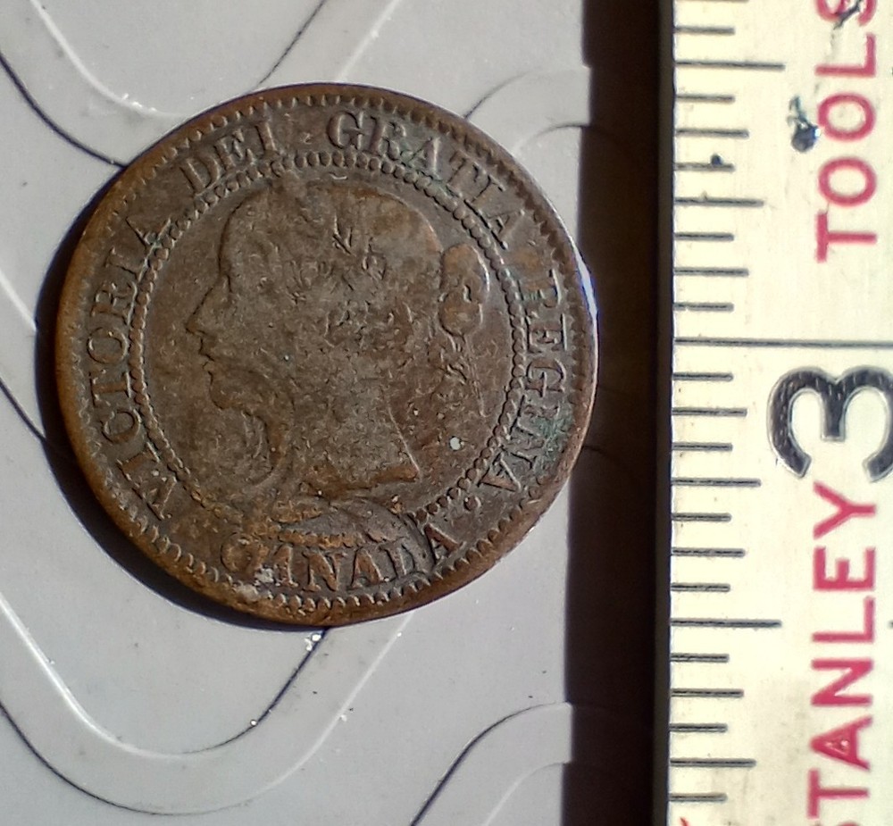 Canada One Cent 1859 coin. Circulated.