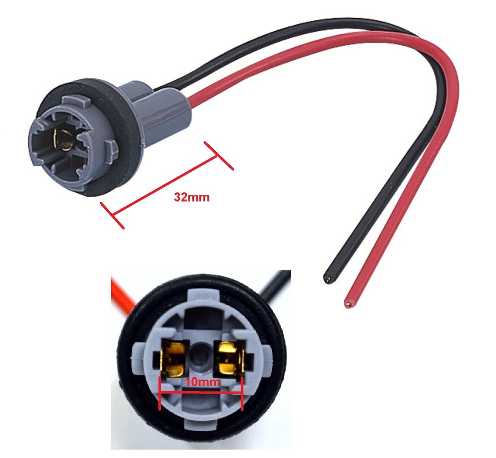 Universal Pigtail Wire Female Socket 194 T10 PGS Front Side Marker Light Plug G