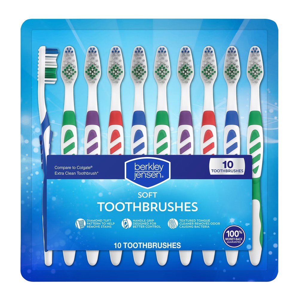 Berkley Jensen Soft Manual Toothbrushes 10 ct