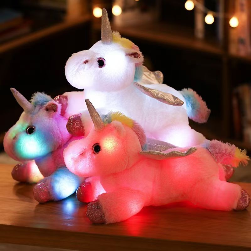 LED Light-Up Rainbow Unicorn Stuffed Animal