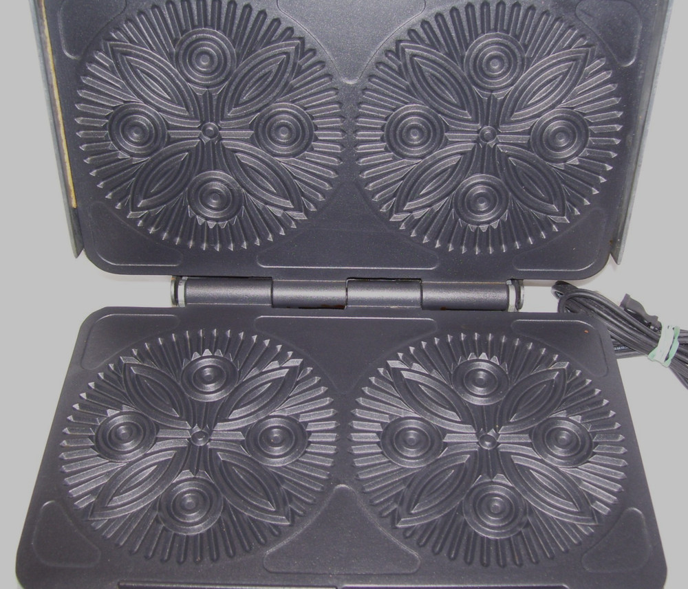 Villaware Uno Pizzelle Baker Cookie Maker Model 2060 NonStick - Tested & Working