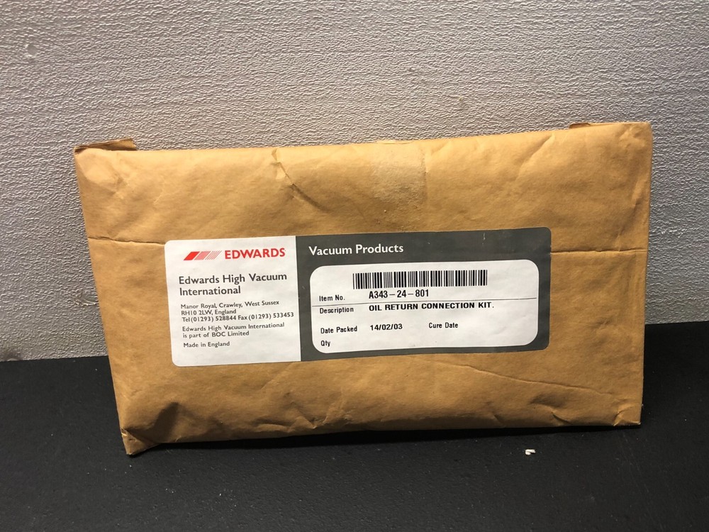 Edwards Vacuum Products REF A343-24-801 Oil Return Connection Kit