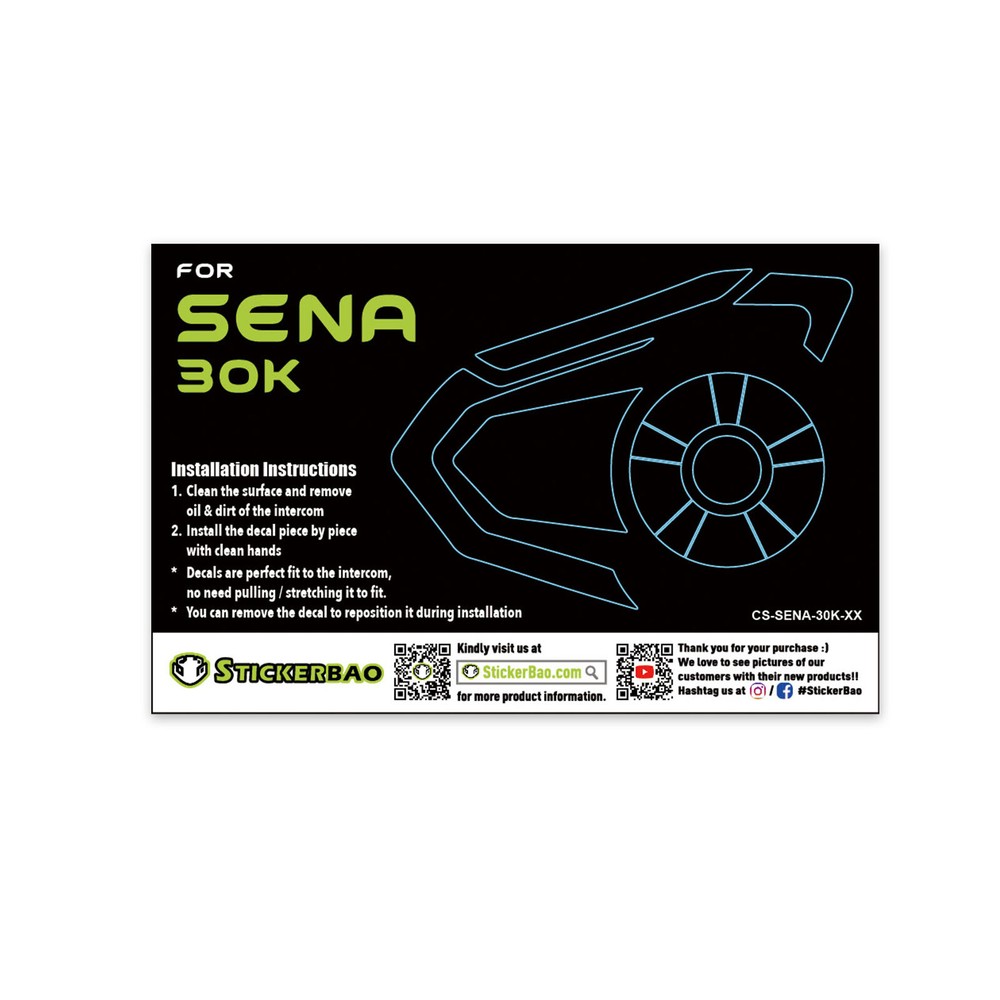 Black 1 Pcs For SENA 30K Intercom Device Sticker