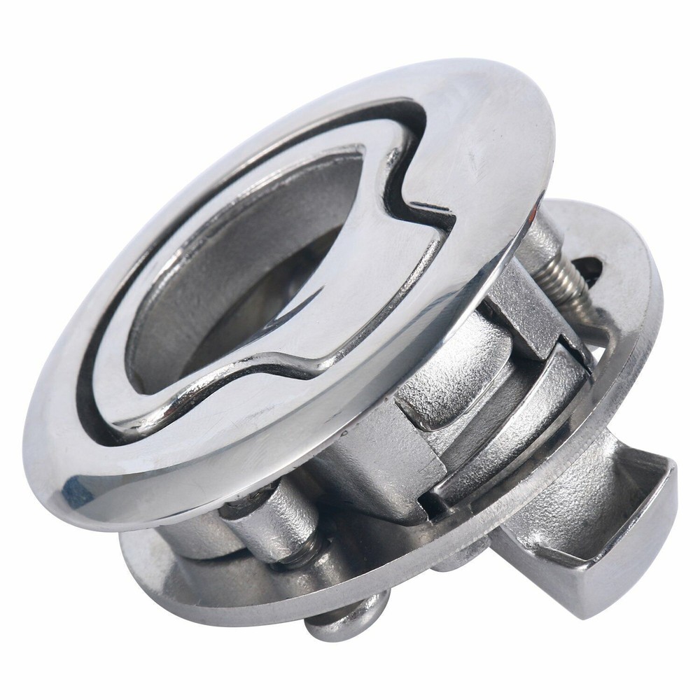 2" Marine Boat Stainless Steel Flush Pull Hatch Latch Non Locking Flush Mounted