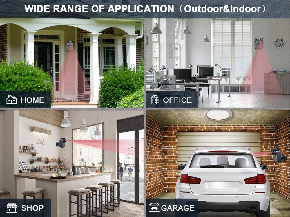 Driveway Alarm- 1/2 Mile Long Range Wireless 1 Receiver+ 2 Sensor