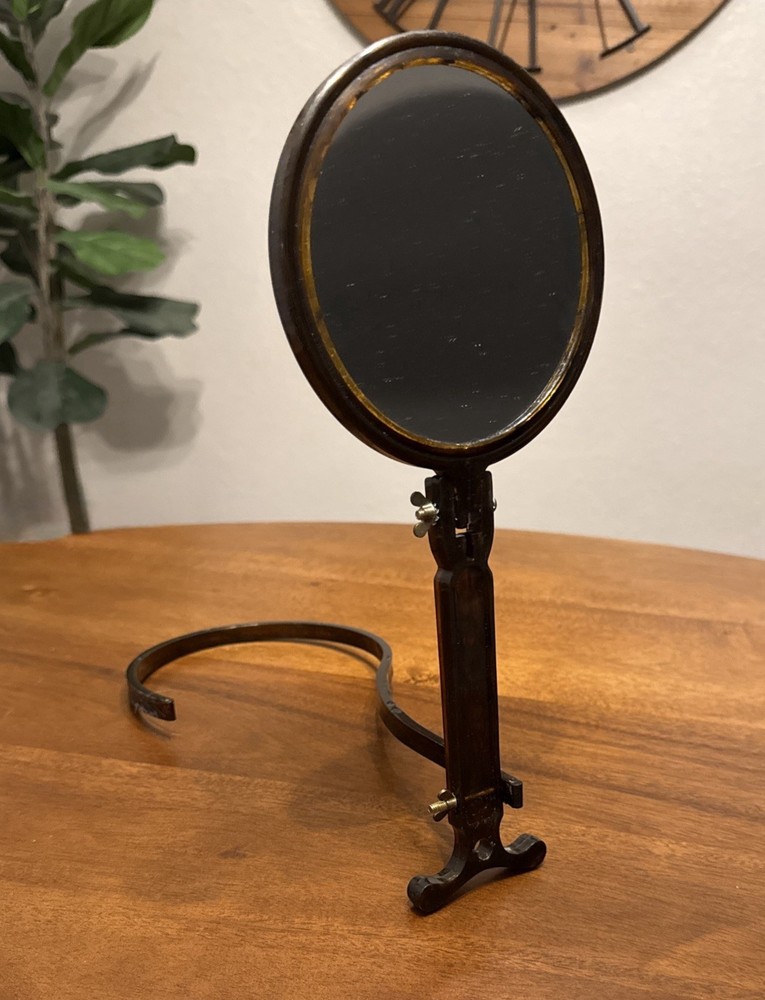 Vintage 2 Sided Around The Neck/Adjustable Table Magnifying Mirror