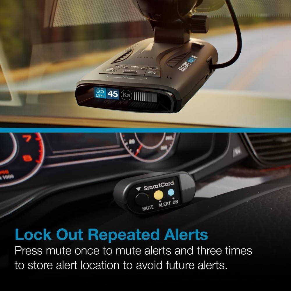 Escort Radar Detector SmartCord Direct Wire with Blue LED Light