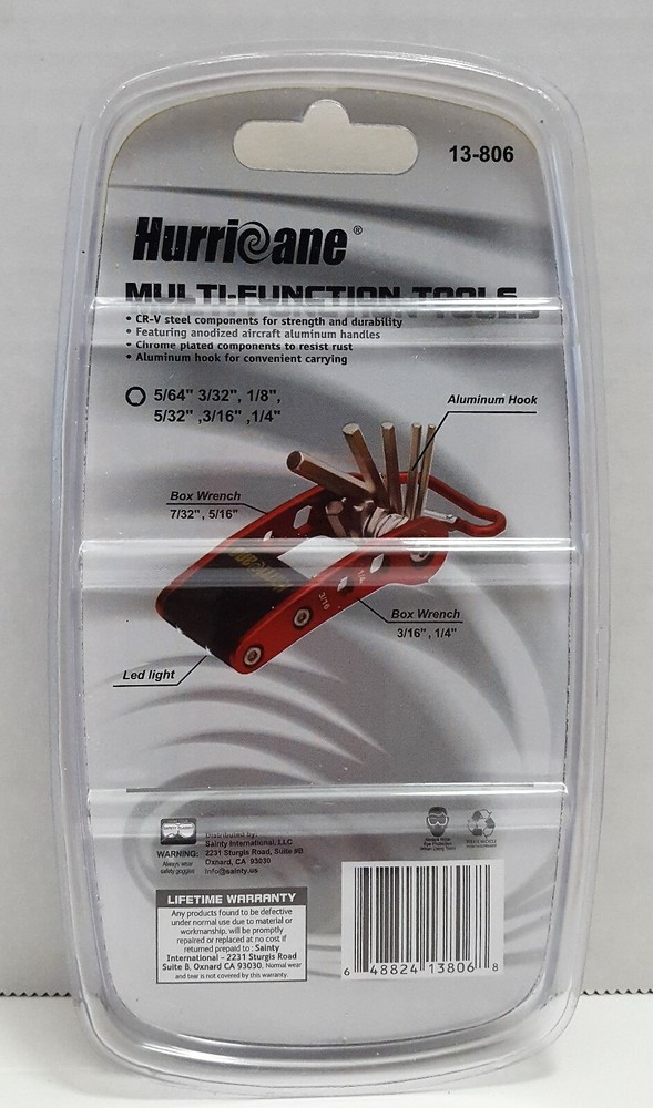 Hurricane 10-in-1 Multi-Function Tools w/ Aluminum Hook