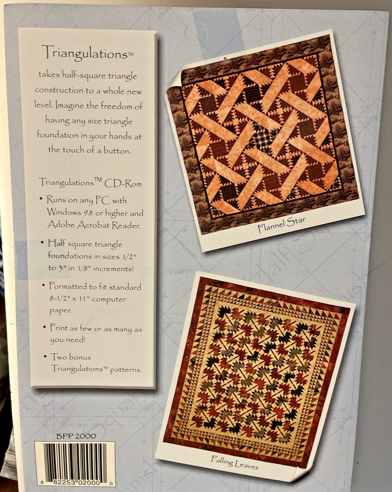 Brenda Henning TRIANGULATIONS 2.0 CD-ROM Half Square Foundation #BPP 2000