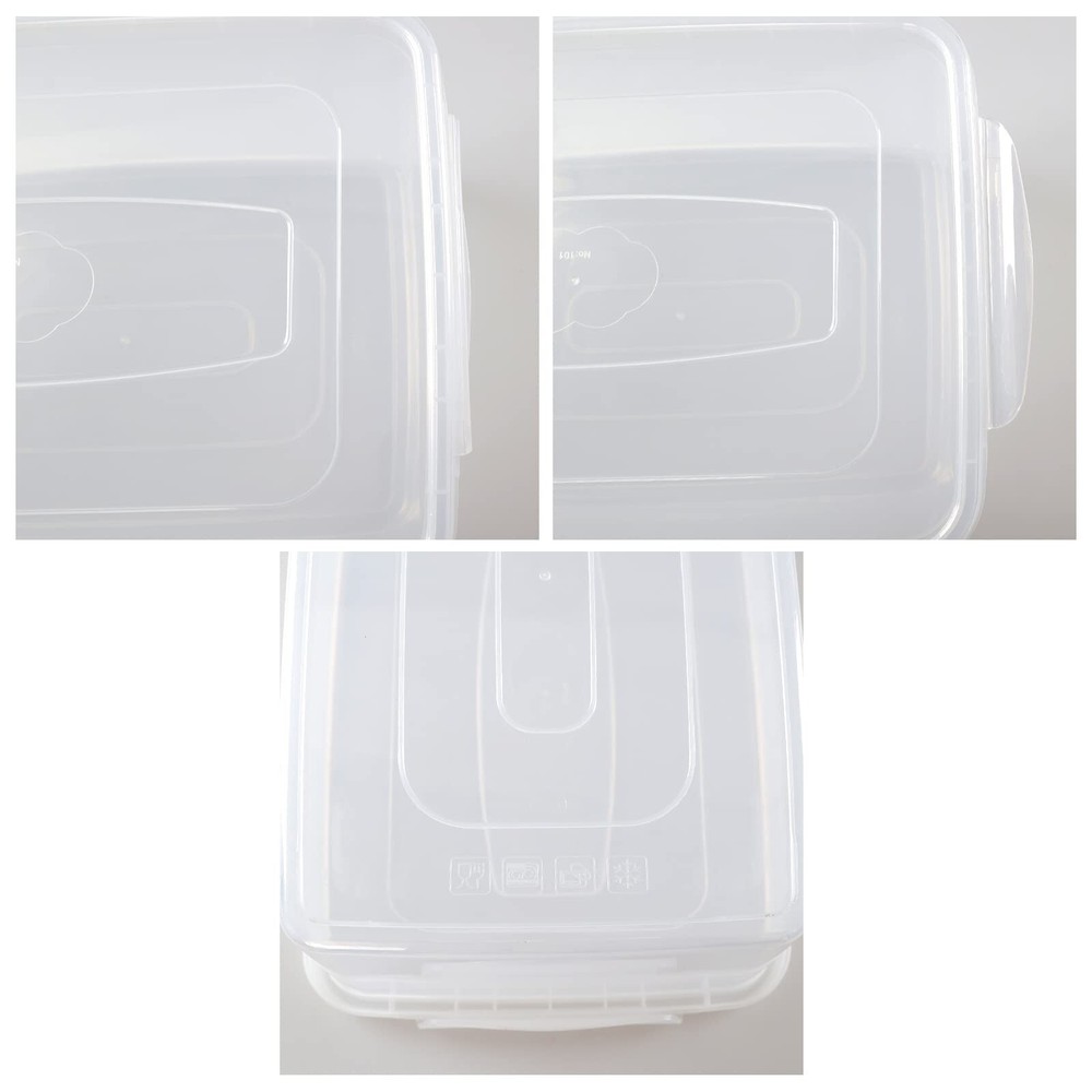 16 Quarts Clear Storage Container with Lid, Plastic Shoe Box Latch Boxes set ...