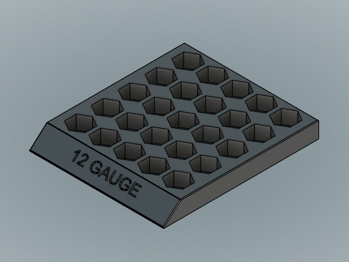 12 GA Shot Shell Reloading Block 25 Shot Durable High Strength Plastic