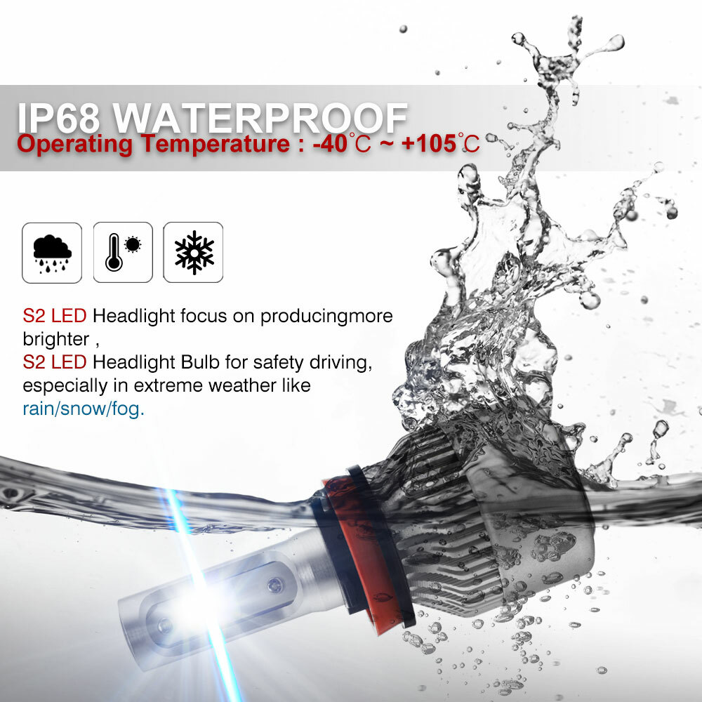 For Freightliner Cascadia 2008-2016 LED Headlight High Low Beam 4x Bulbs Combo