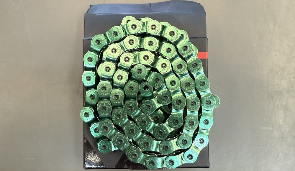 Black Ops Half Link BMX Chain Translucent Green