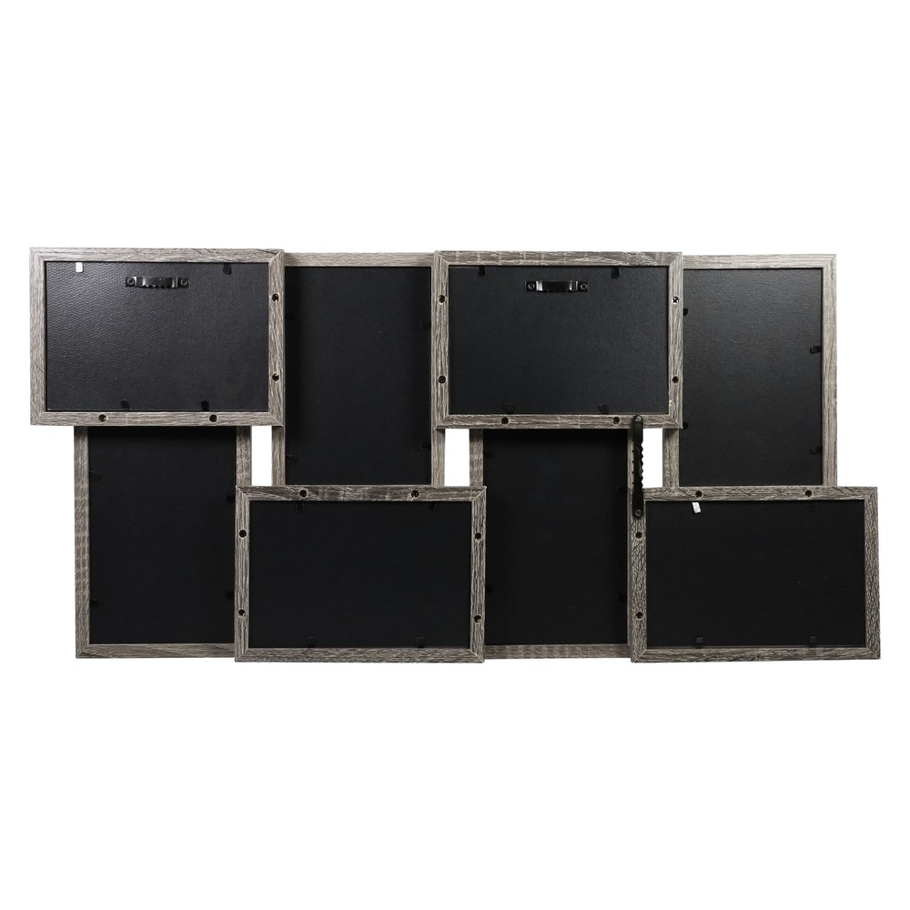 Mainstays 4x6 8-Opening Linear Gallery Collage Picture Frame, Rustic Gray