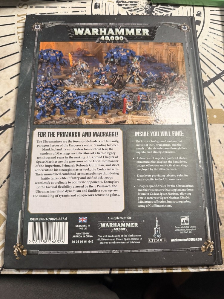 8TH EDITION HB CODEX SUPPLEMENT ULTRAMARINES WARHAMMER 40K