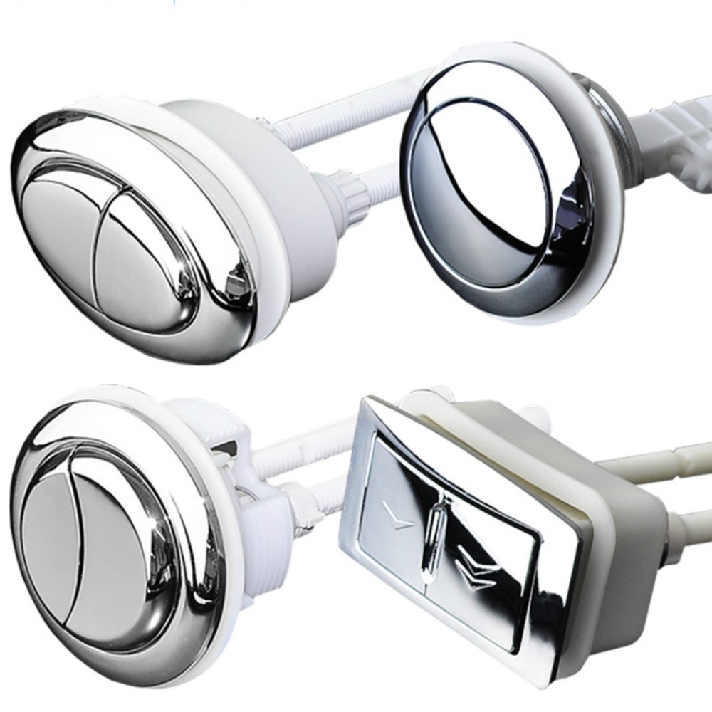 Oval Toilet Dual Flush Push Button Water Saving Chrome Replacement Three Sizes ?